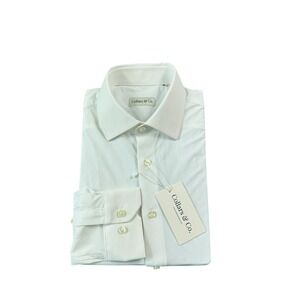 Collars & Co. Solid White Performance L/S Men's Button Front Small NWT